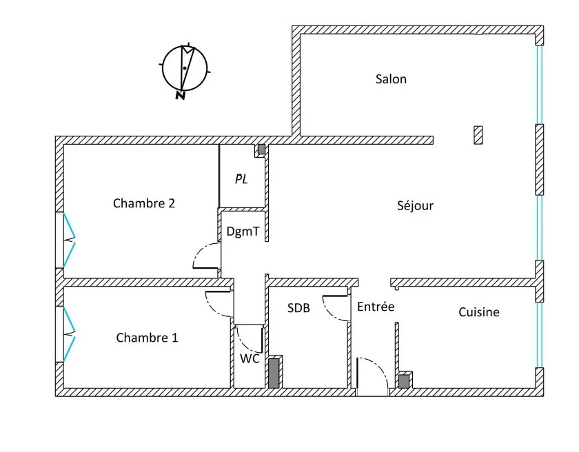 Appartement T4 avec vue sur verdure à Marignane 