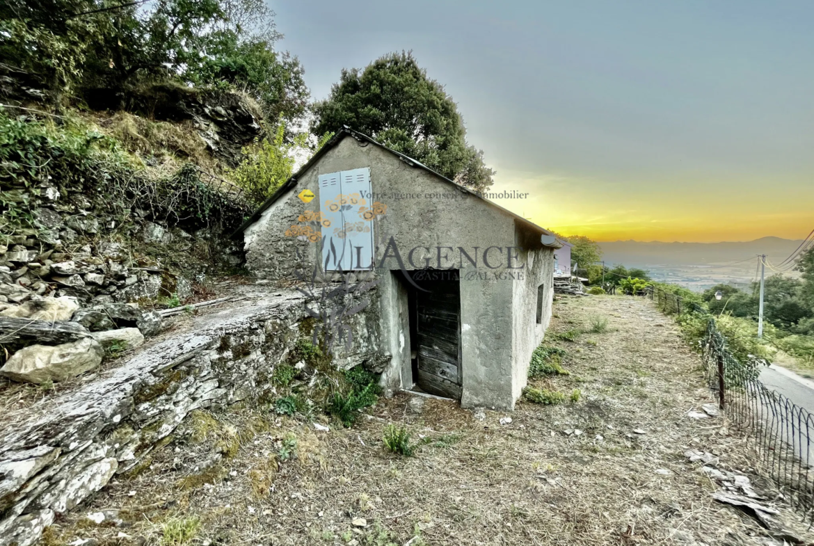 Ancienne grange avec vue mer et montagne à Vallecalle 