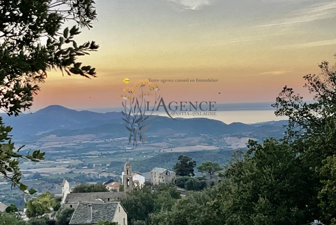 Ancienne grange avec vue mer et montagne à Vallecalle 