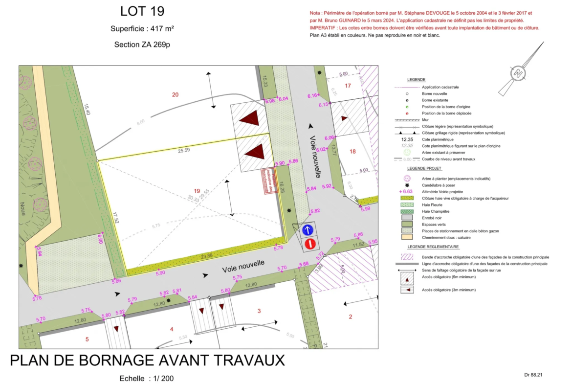 Terrain à bâtir de 417m2 dans le lotissement Grand Clos à Mornac-sur-Seudre 