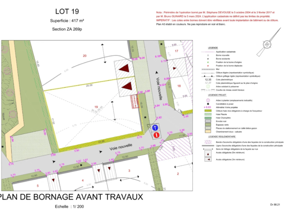 Terrain à bâtir de 417m2 dans le lotissement Grand Clos à Mornac-sur-Seudre