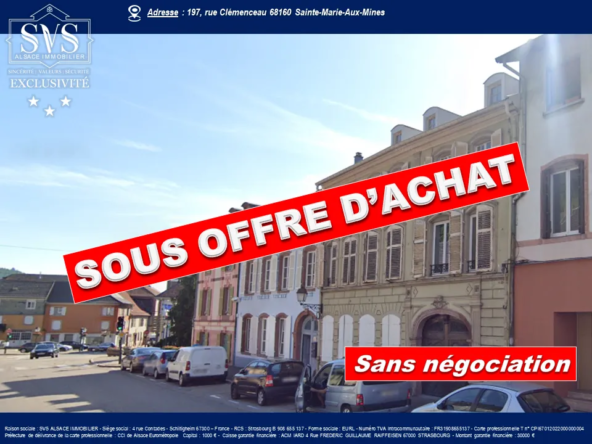 Appartement F2 à rénover pour investissement locatif - Sainte-Marie-Aux-Mines