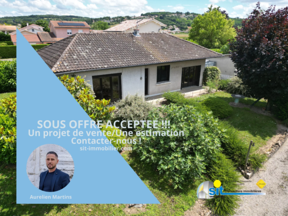 Charmante maison de plain-pied à vendre à Assieu (38150)