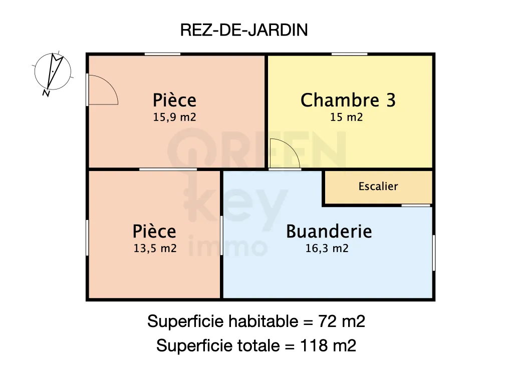 Maison à La Celle Saint Cyr de 72m2 sur 1170m2 de Terrain 