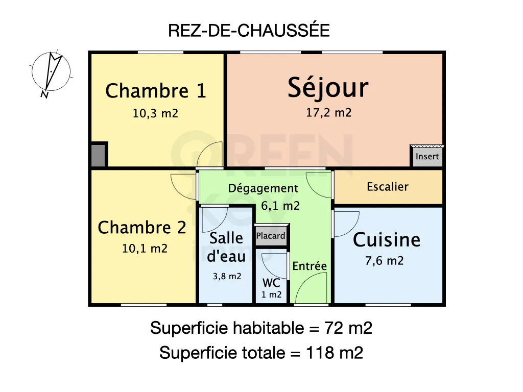 Maison à La Celle Saint Cyr de 72m2 sur 1170m2 de Terrain 