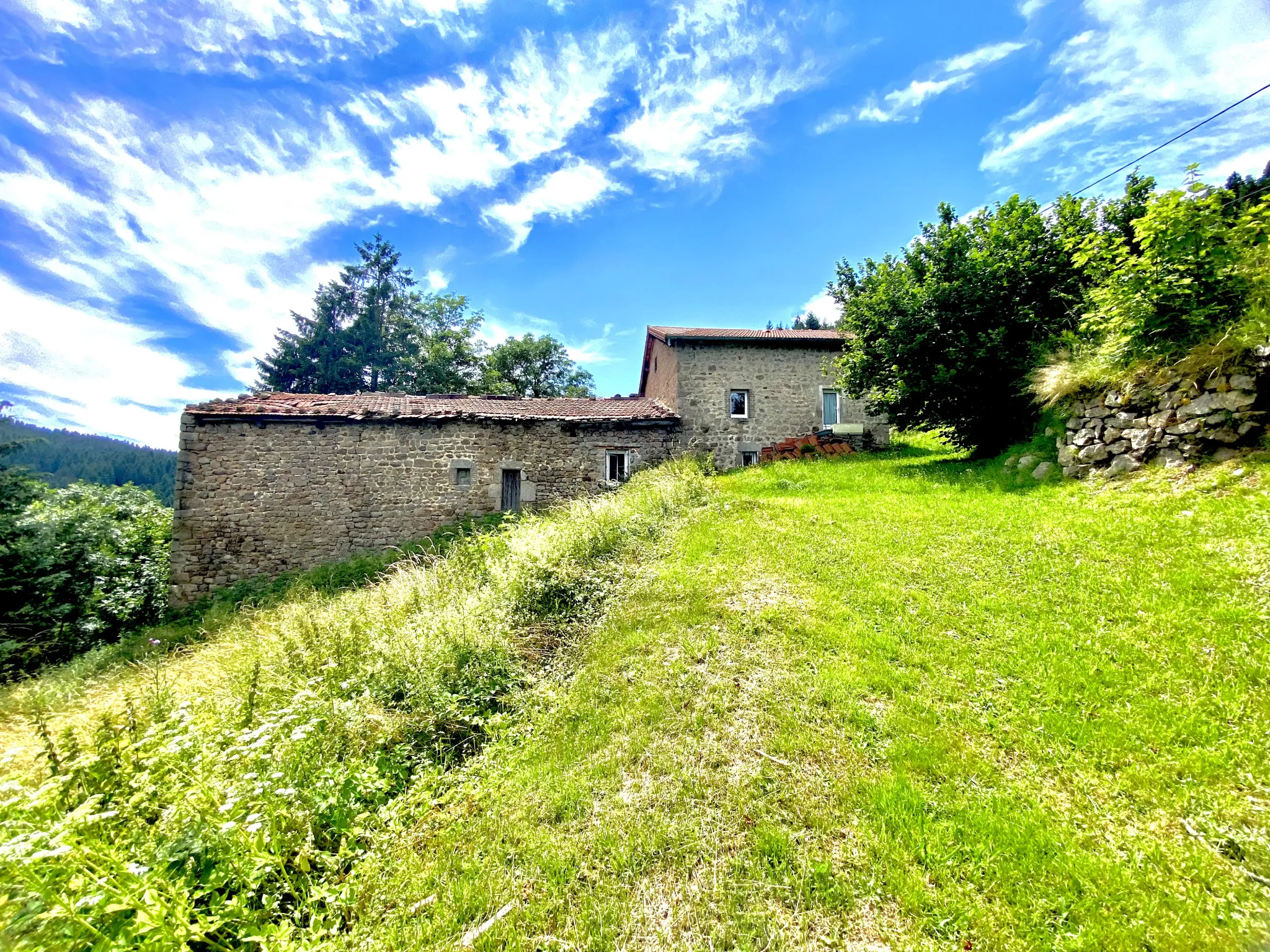 Ancienne ferme de 110 m2 avec grange et dépendance à St Sauveur en Rue 