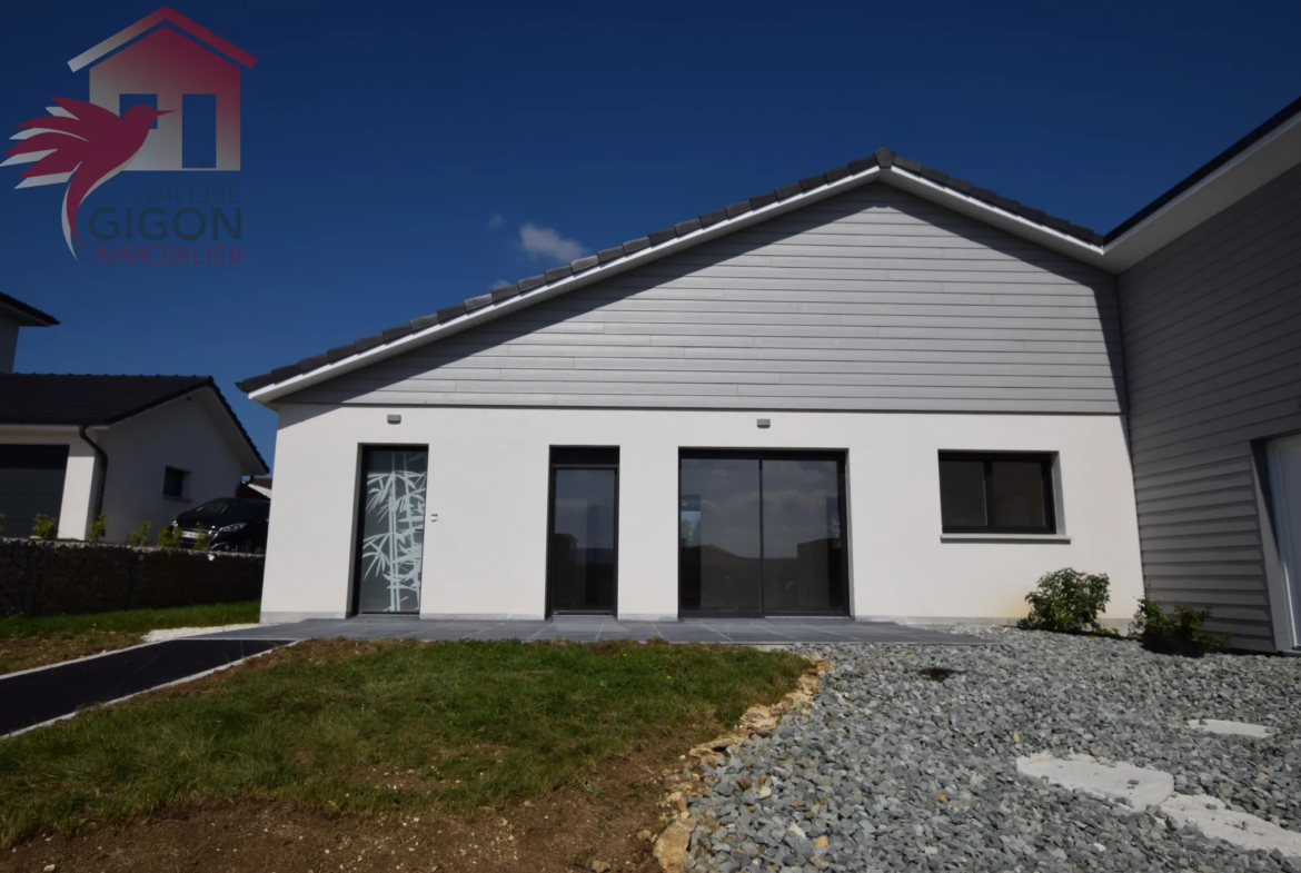 Maison neuve de plain-pied avec vue panoramique à Mathay 