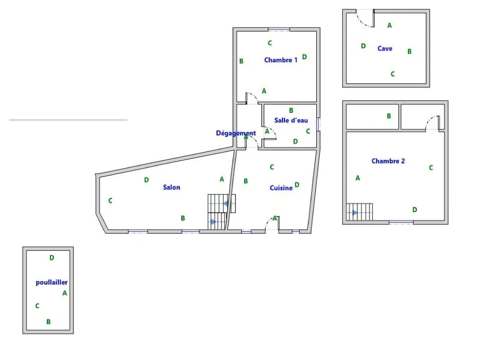 Maison à rénover à Vivonne avec 2 chambres 