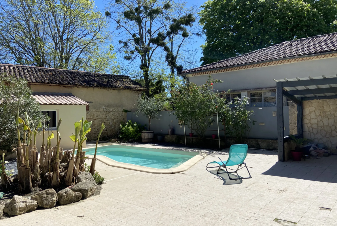 Maison de type landaise avec piscine à Montréal-du-Gers 