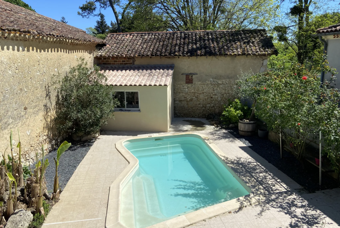 Maison de type landaise avec piscine à Montréal-du-Gers 