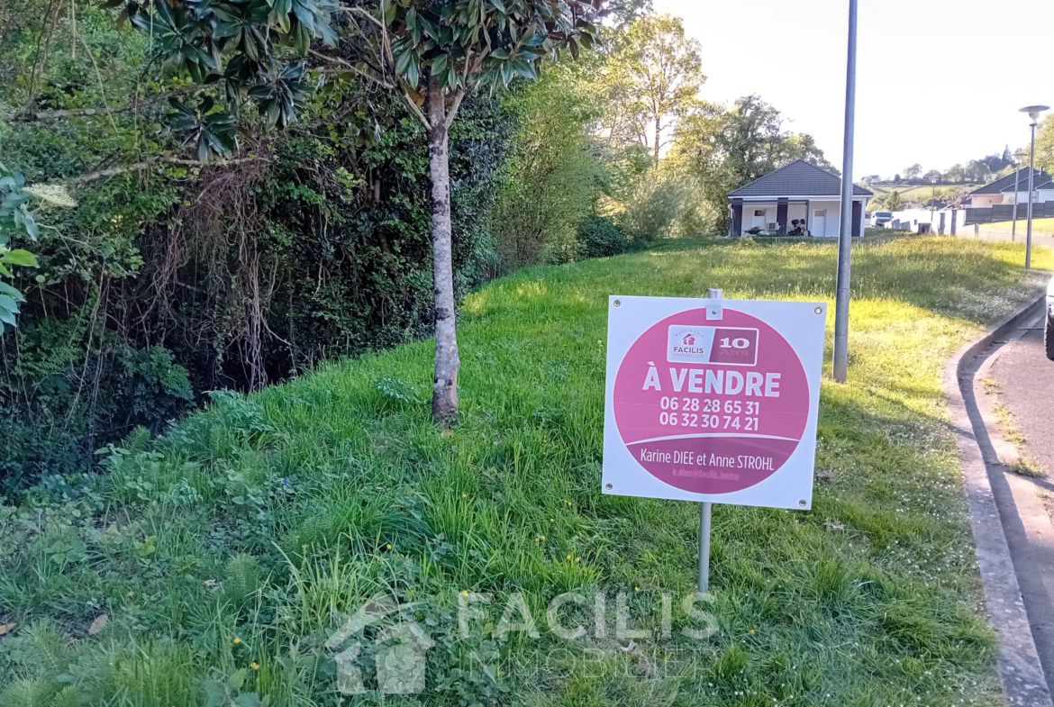 Terrain constructible de 893 m2 à Monein 