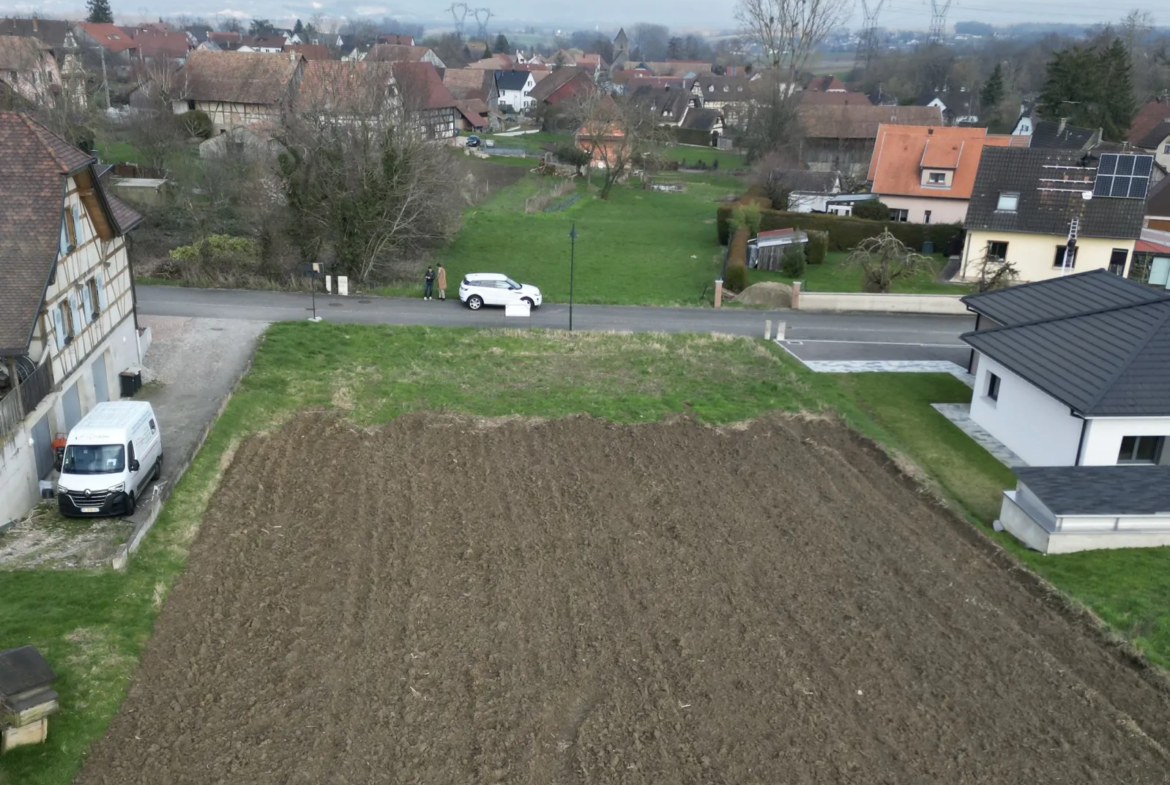 Terrain constructible Viabilisé de 7,3 ares à Stetten 