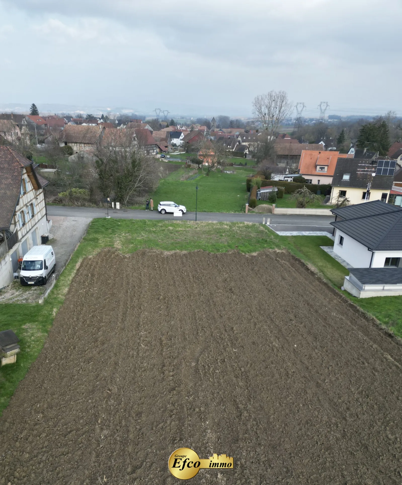 Terrain constructible Viabilisé de 7,3 ares à Stetten 