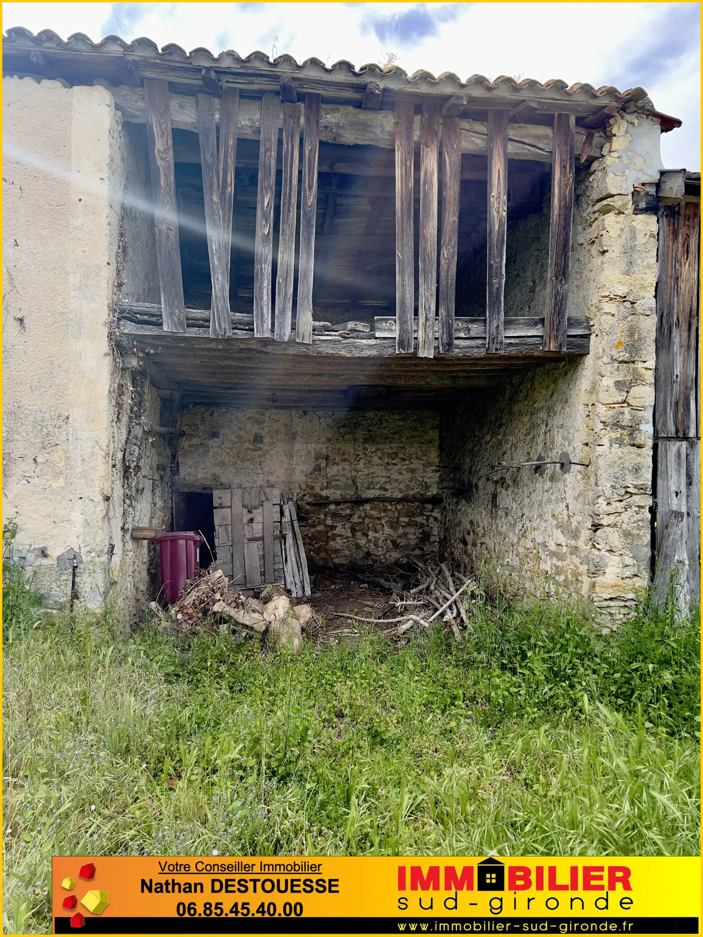 Bâtisse en pierre à transformer en habitation - LANDIRAS 