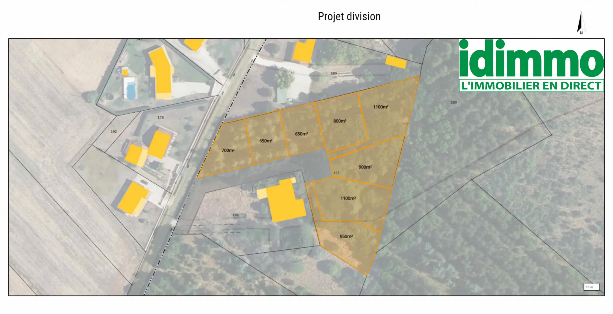 Terrain constructible viabilisé à Villaudric 