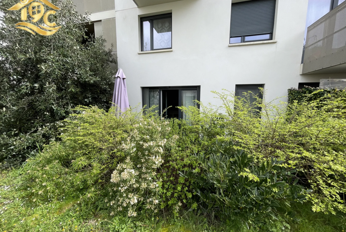 Appartement T3 avec jardin privatif exposé sud-ouest 