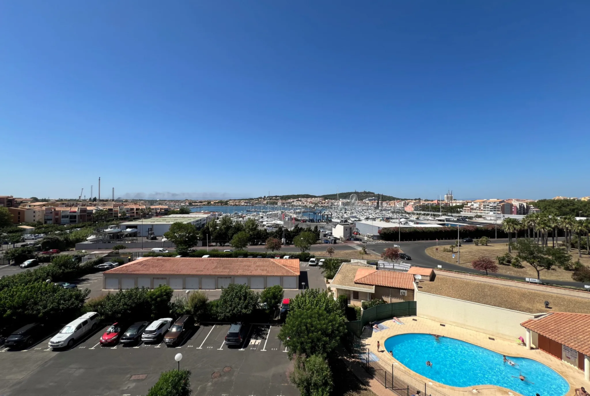 Vente - Cap d'Agde - T2 Mezzanine + Parking + Piscine Quartier Falaises 