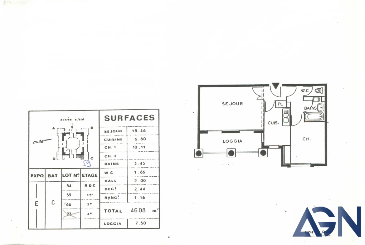 Appartement 2 Pièces 46m2 Avec Terrasse et Parking Quartier Antigone à Montpellier 