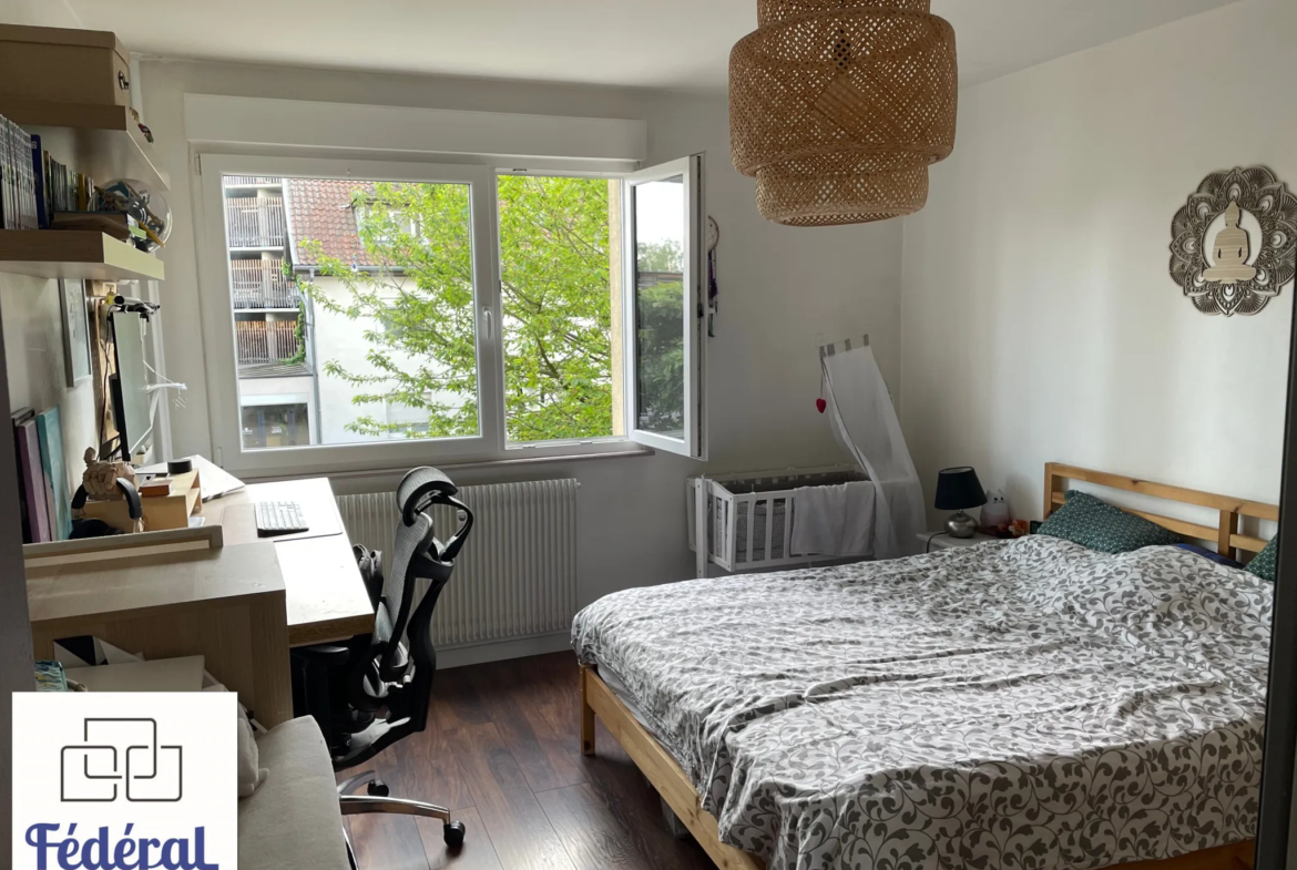 Appartement F3/4 lumineux à Strasbourg Rotonde 