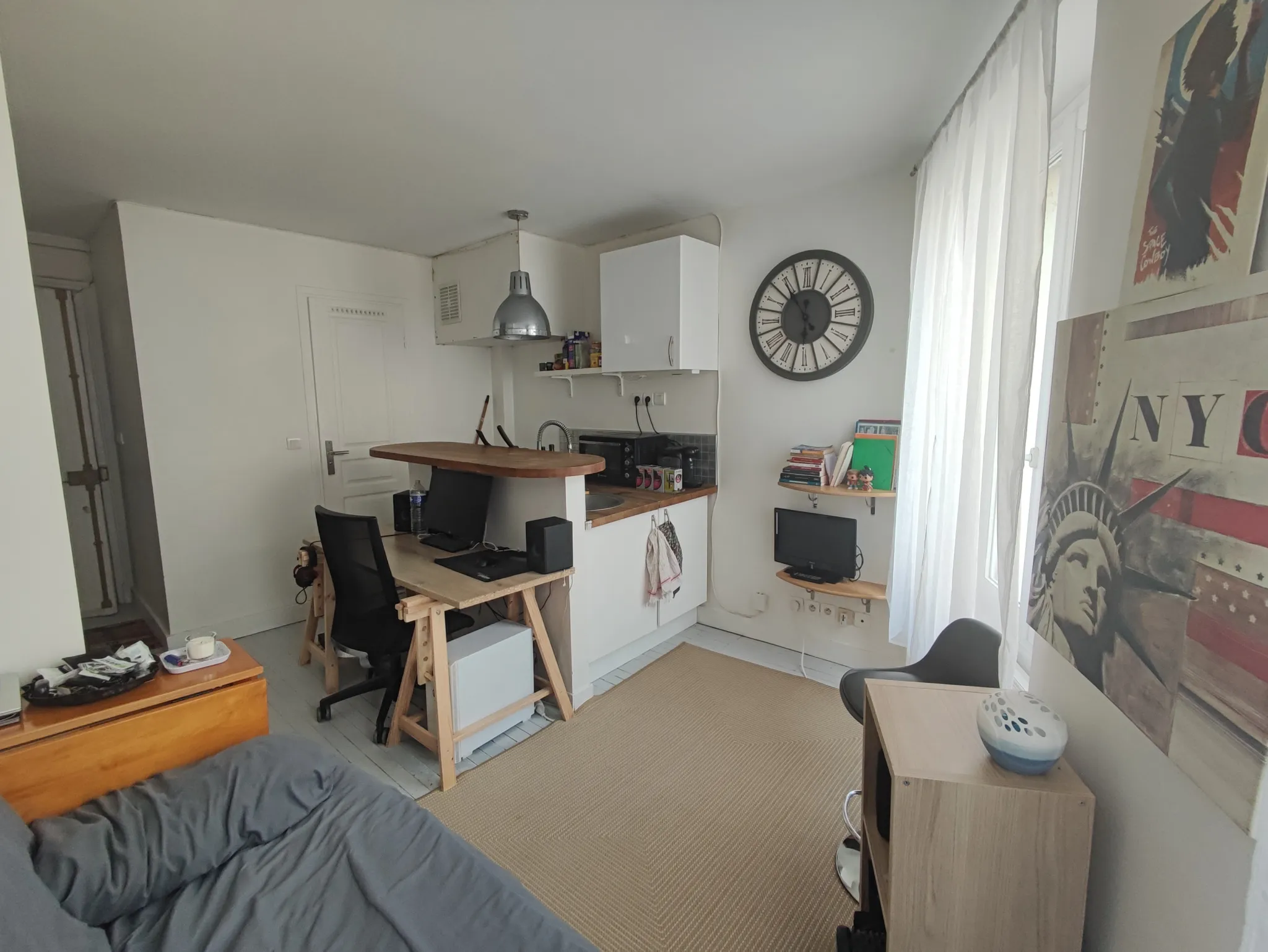 Studio lumineux de 17m2 à Paris 