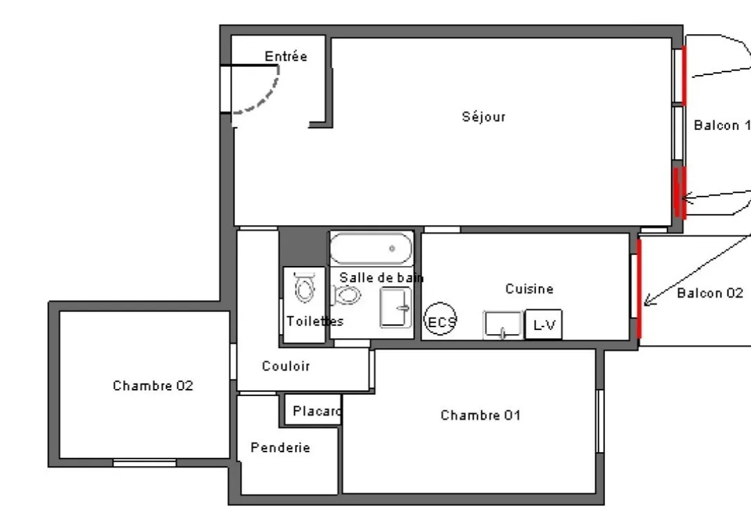 Appartement 3 pièces à Montigny-Le-Bretonneux 