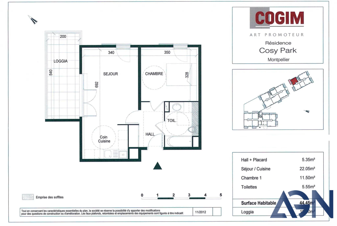 Appartement 2 pièces 44,45m2 à Montpellier - Spécial Investisseur 