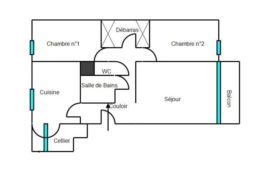 Appartement T3 à Nimes avec balcon ensoleillé et stationnement privé 