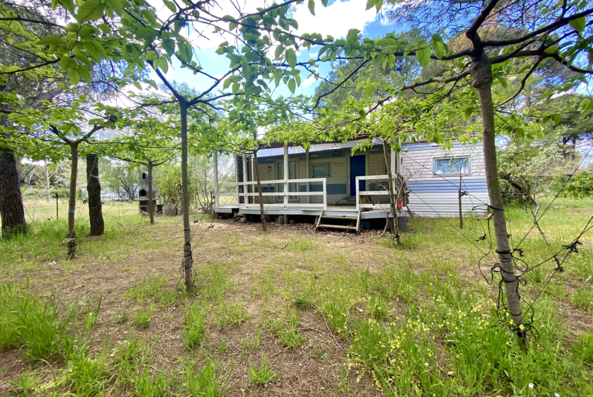 Terrain de loisir 1614m2 avec 3 mobilhomes à VIAS plage 