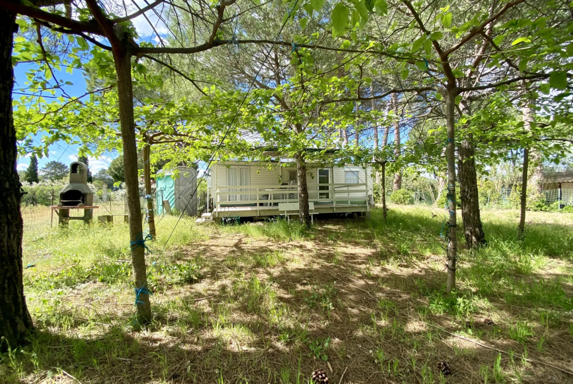 Terrain de loisir 1614m2 avec 3 mobilhomes à VIAS plage 