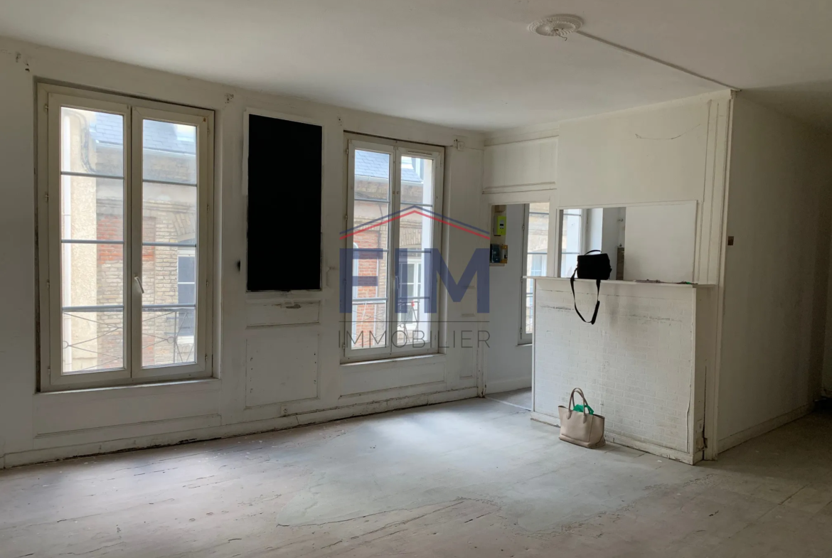 Appartement F3 à Dieppe avec cuisine aménagée 