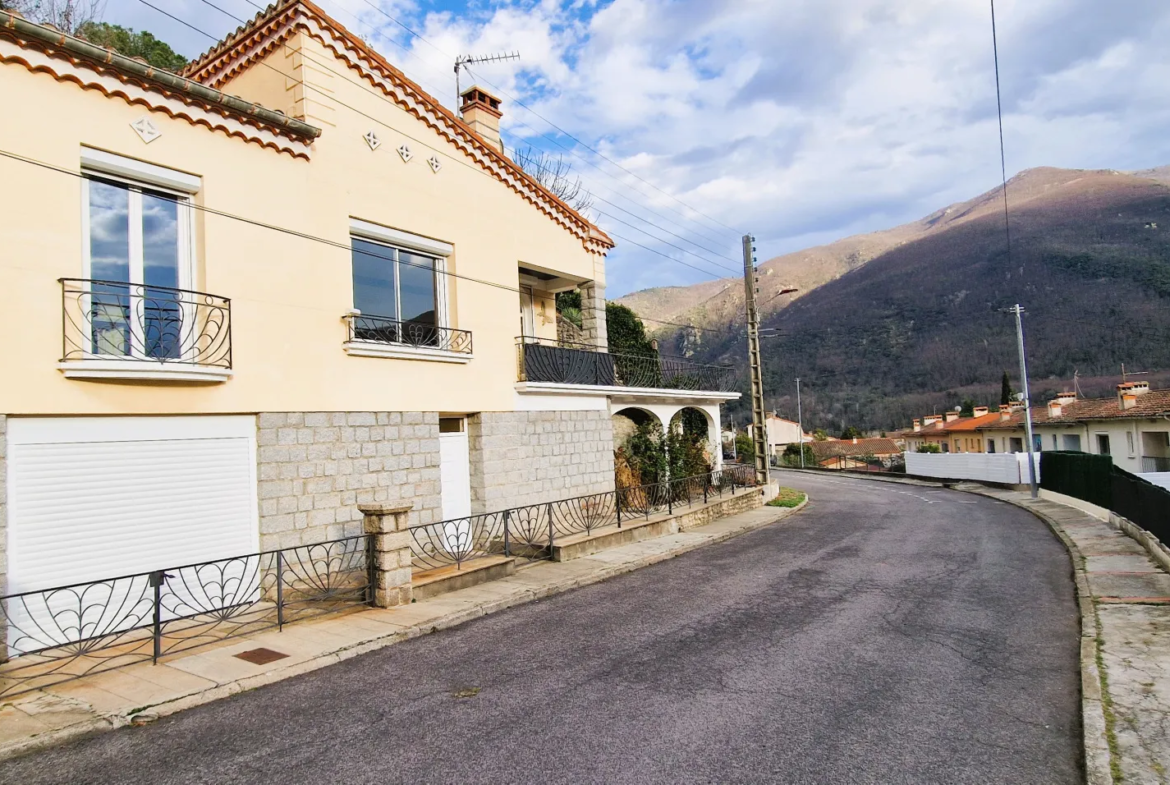 Maison à Arles-sur-Tech avec terrasse, jardin, annexe, garage et vue dominante 