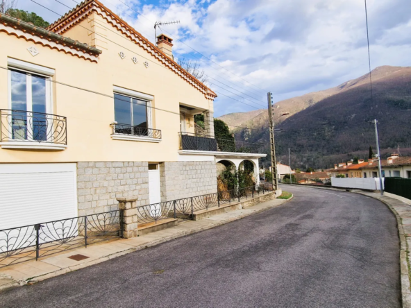 Maison à Arles-sur-Tech avec terrasse, jardin, annexe, garage et vue dominante