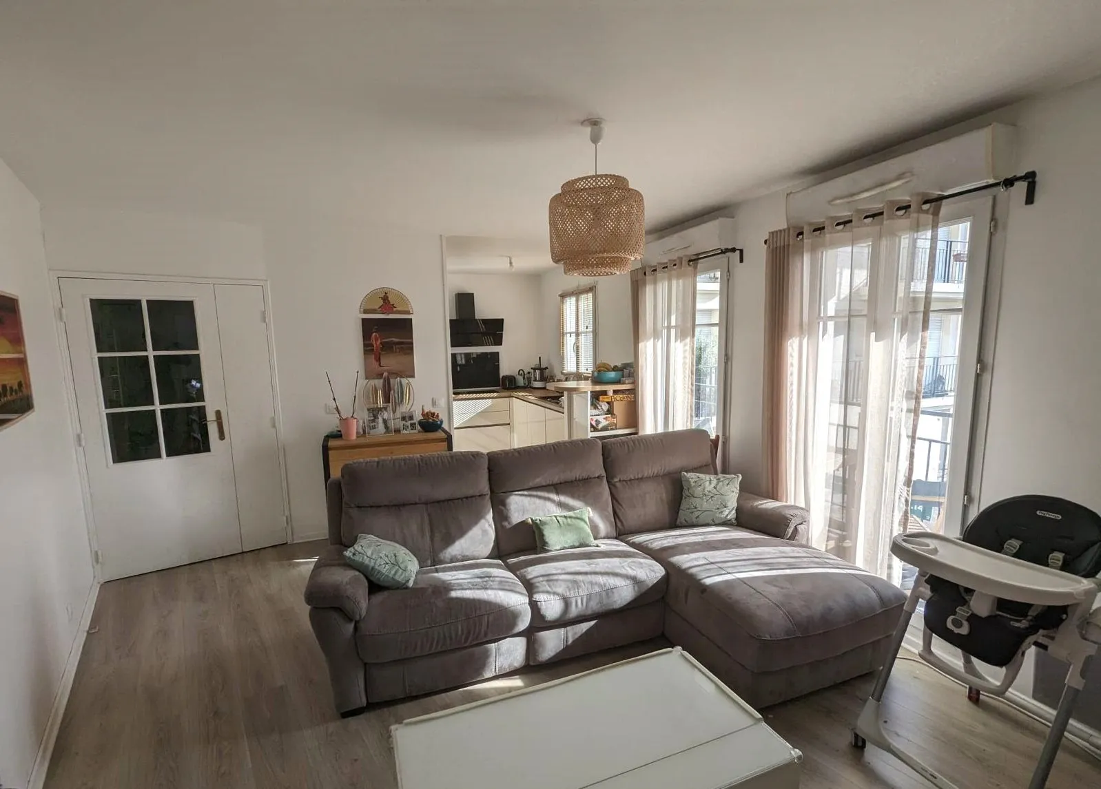 Bel appartement lumineux de 65 m2, 2 chambres, à Deuil-la-Barre 