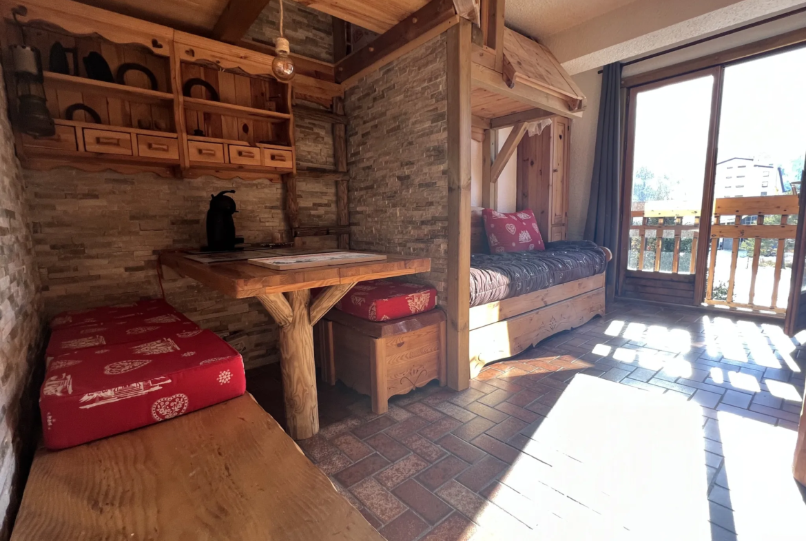 Studio avec vue sur les pistes et la Muzelle à Les Deux Alpes 