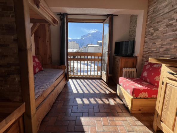 Studio avec vue sur les pistes et la Muzelle à Les Deux Alpes