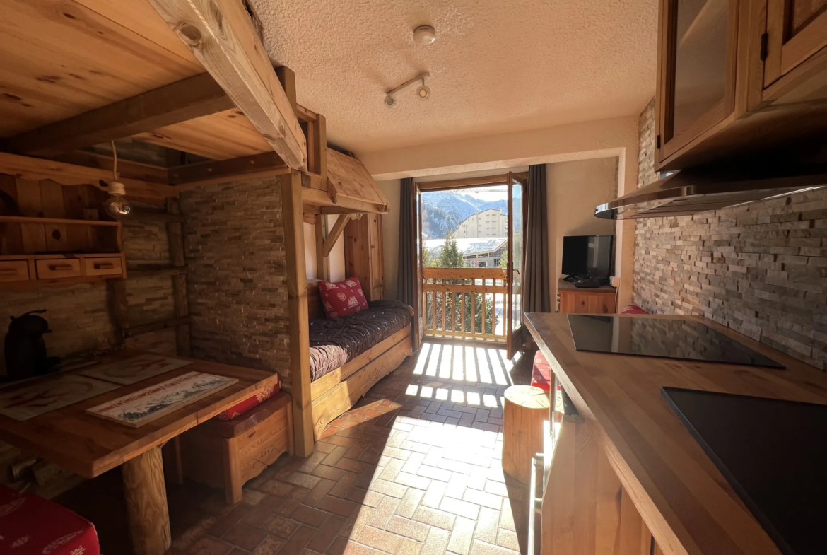 Studio avec vue sur les pistes et la Muzelle à Les Deux Alpes 