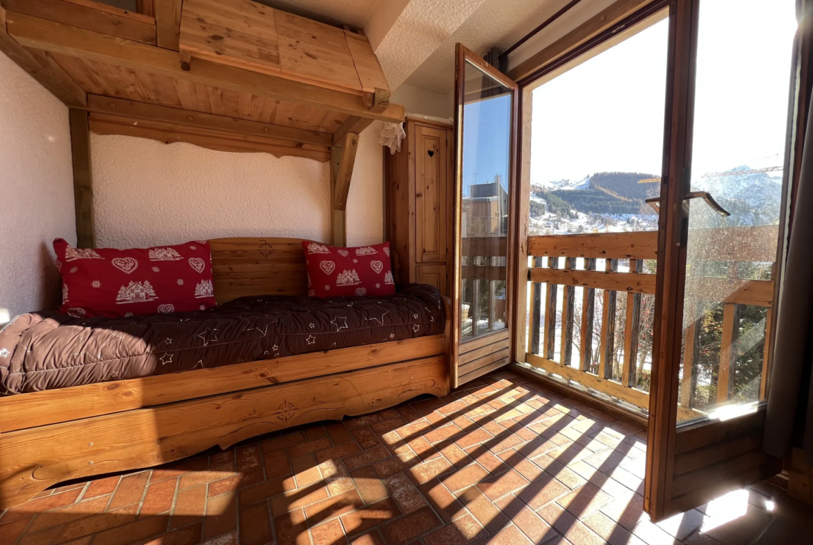 Studio avec vue sur les pistes et la Muzelle à Les Deux Alpes 