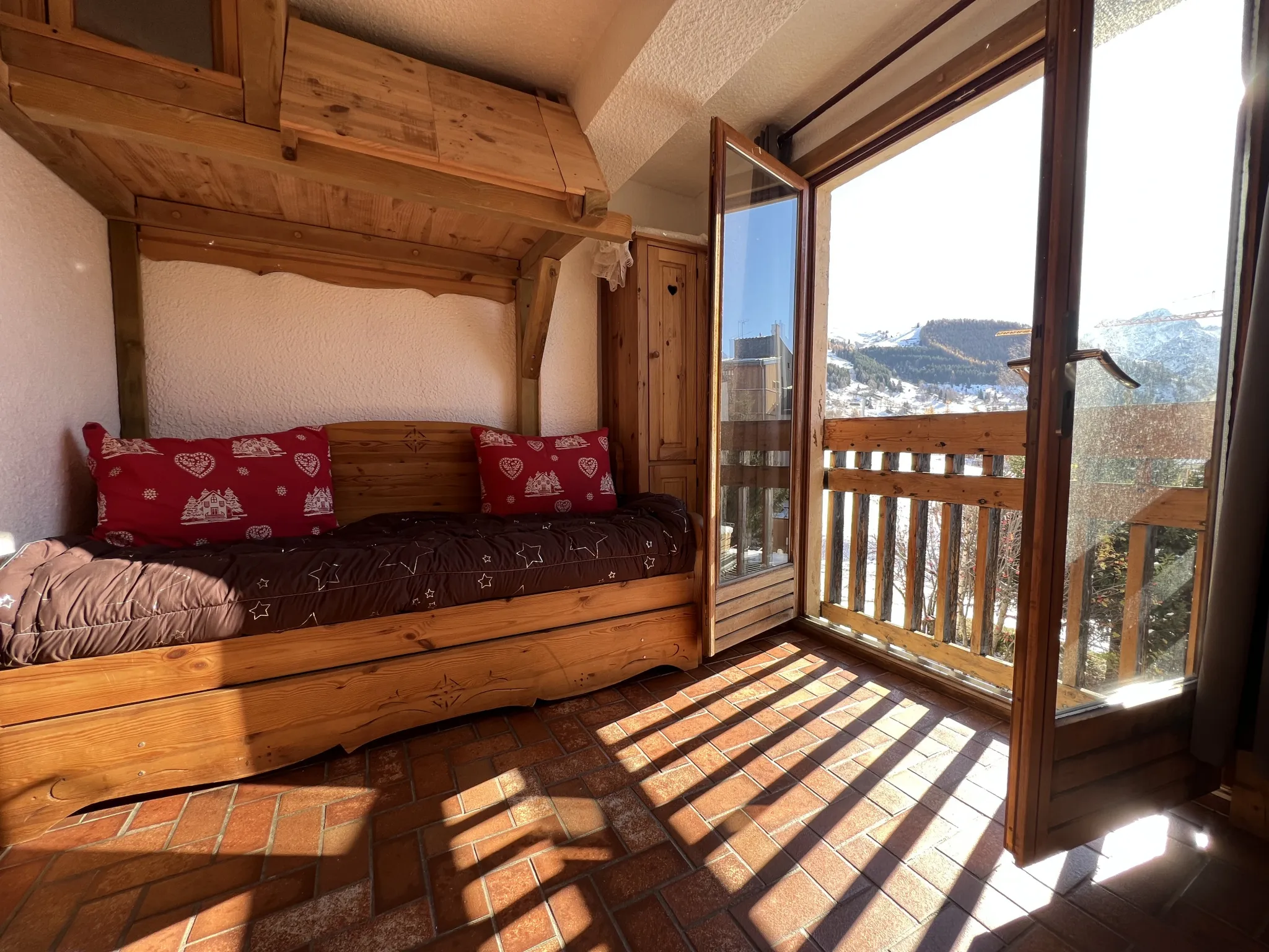 Studio avec vue sur les pistes et la Muzelle à Les Deux Alpes 