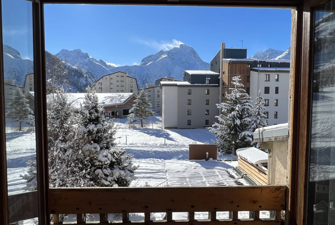 Studio avec vue sur les pistes et la Muzelle à Les Deux Alpes 