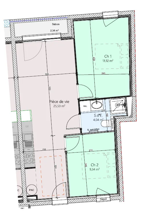 Appartement neuf à Muzillac avec 2 chambres 