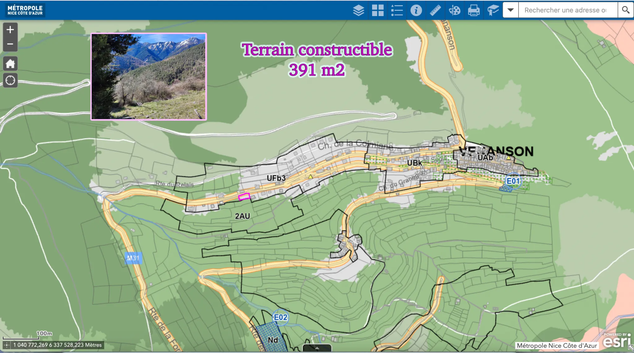 Terrain Constructible avec Vue Panoramique à Venanson 