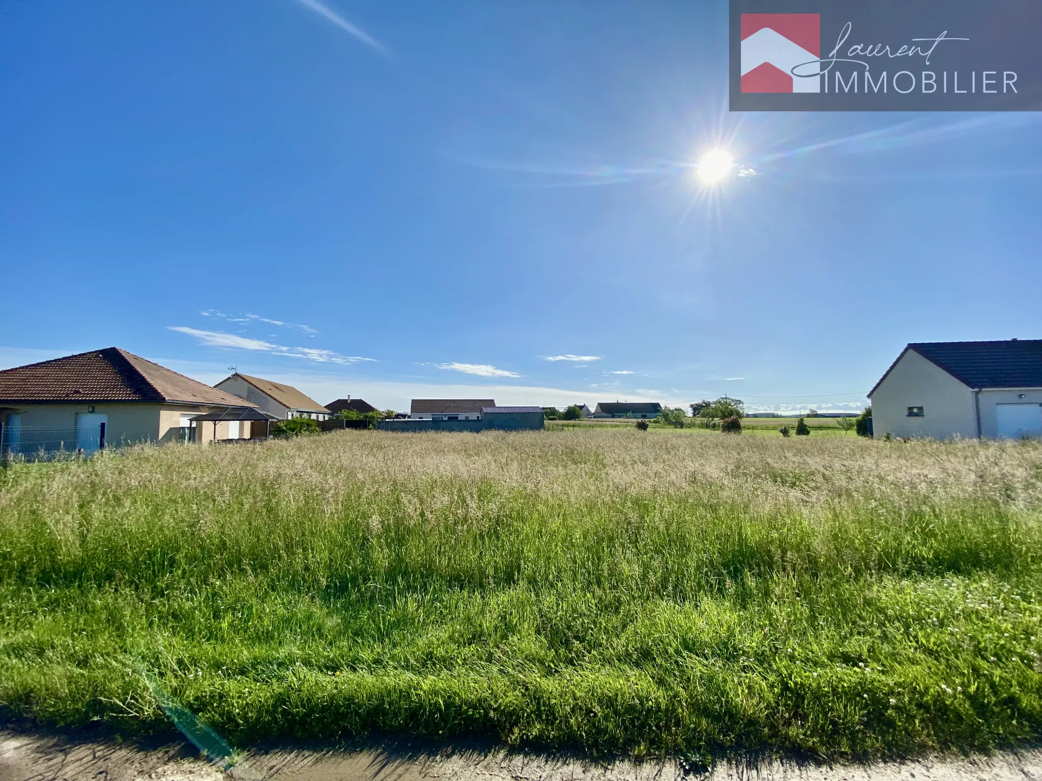 Terrain constructible à Marnay - Vue sur les champs 