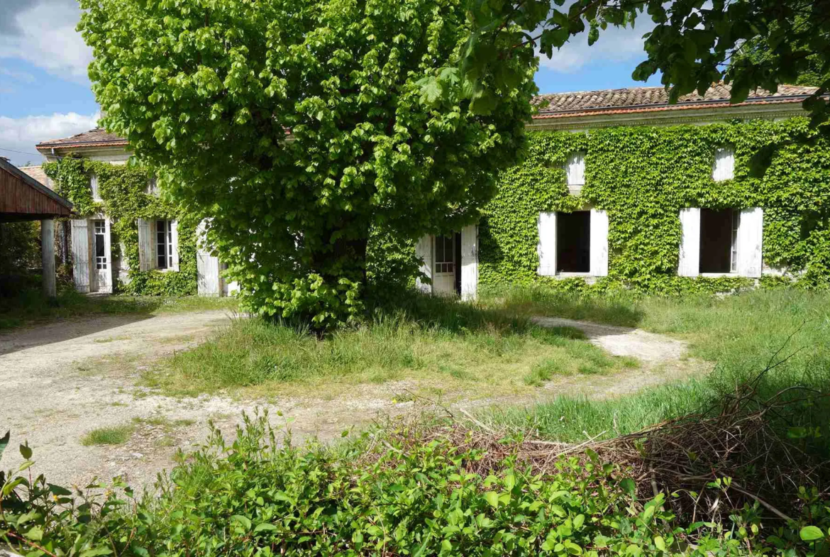 Maison en pierre avec dépendances à rénover - Anglade 