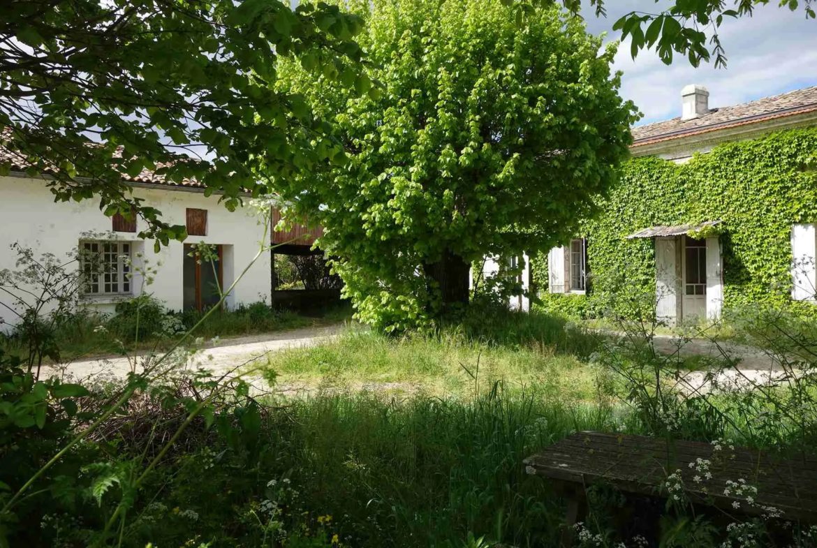 Maison en pierre avec dépendances à rénover - Anglade 