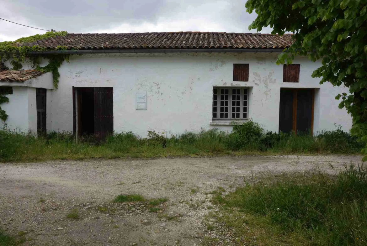 Maison en pierre avec dépendances à rénover - Anglade 