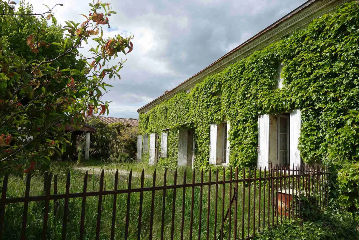 Maison en pierre avec dépendances à rénover - Anglade 