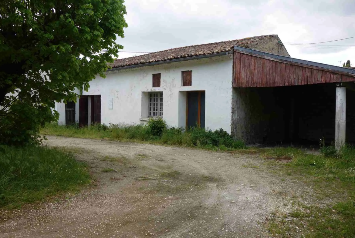 Maison en pierre avec dépendances à rénover - Anglade 