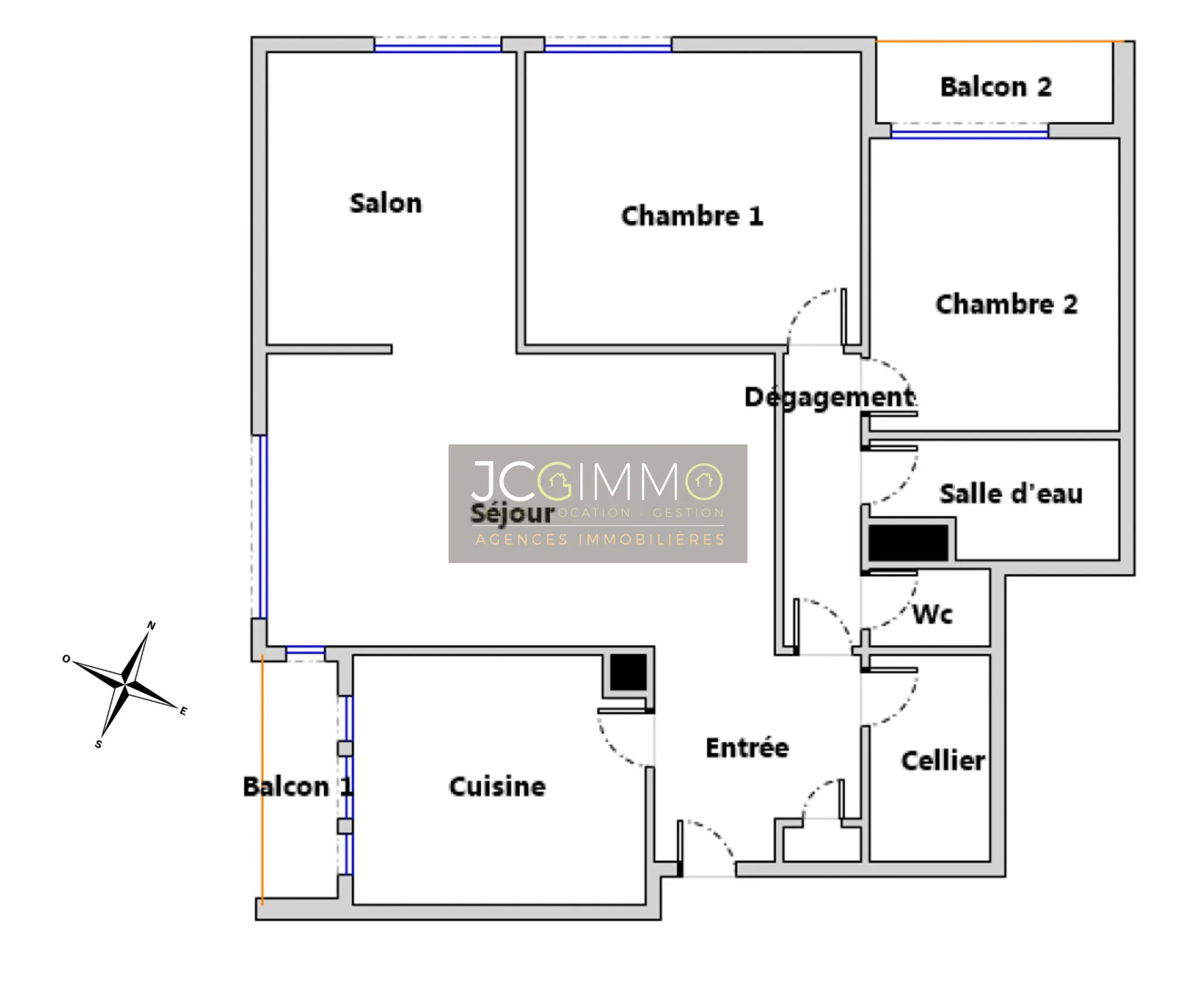 Appartement T3/4 avec 2 Balcons à La Valette du Var 