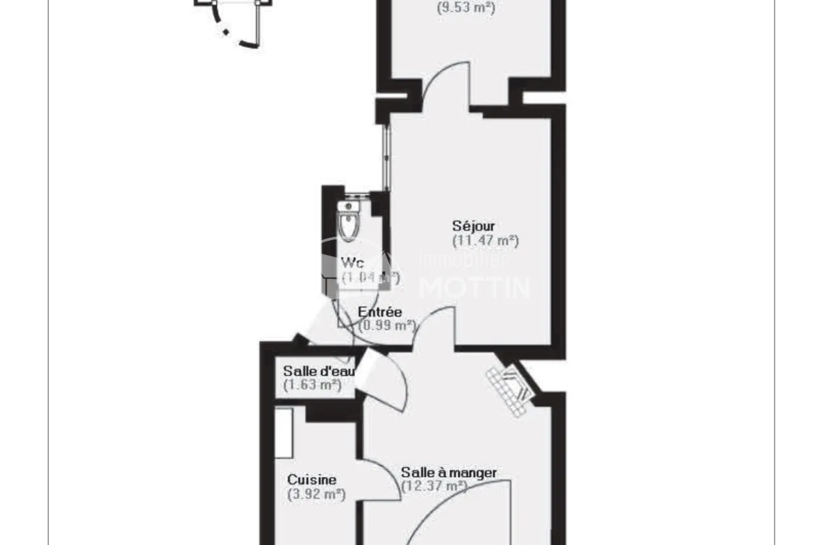 Appartement F3 avec balcon à Vitry-Sur-Seine 