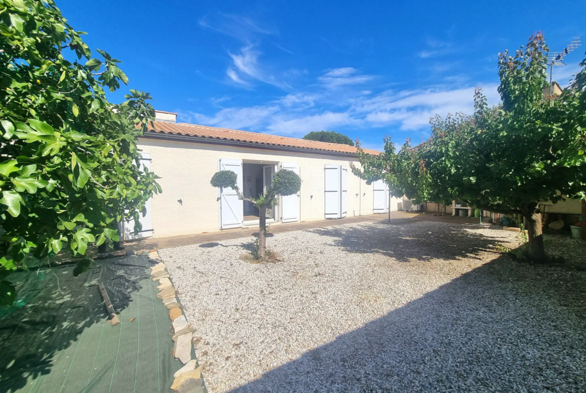 Vente - Villa plain pied avec garage et jardin à St Marcel Sur Aude 